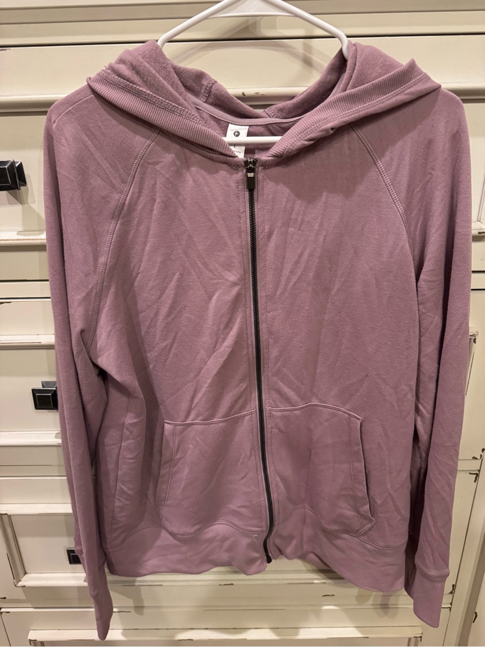 90 Degree By Reflex Mauve Zip-Up Hoodie